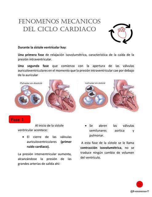 Fenomenos mecanicos del ciclo cardiaco 