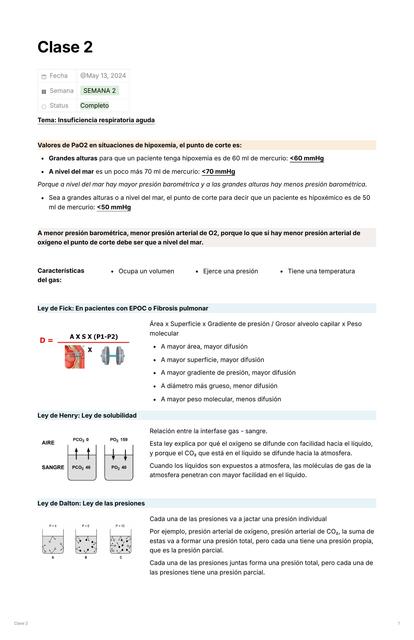 Clase 2 - Insuficiencia respiratoria aguda