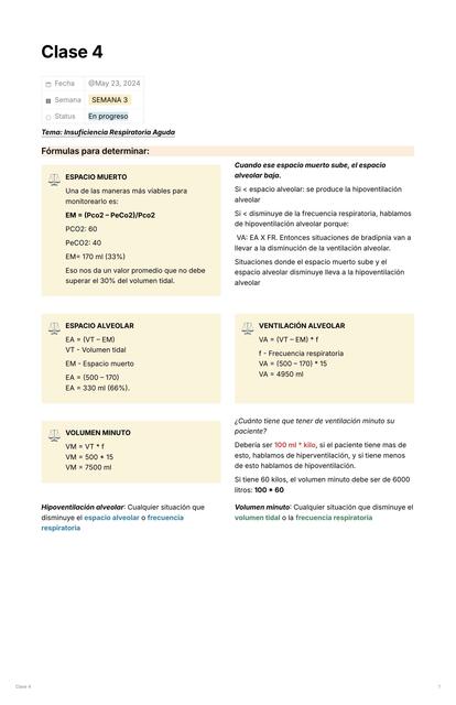 Clase 4 - Insuficiencia respiratoria aguda