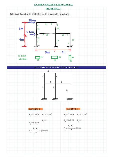 matriz de rigidez lateral