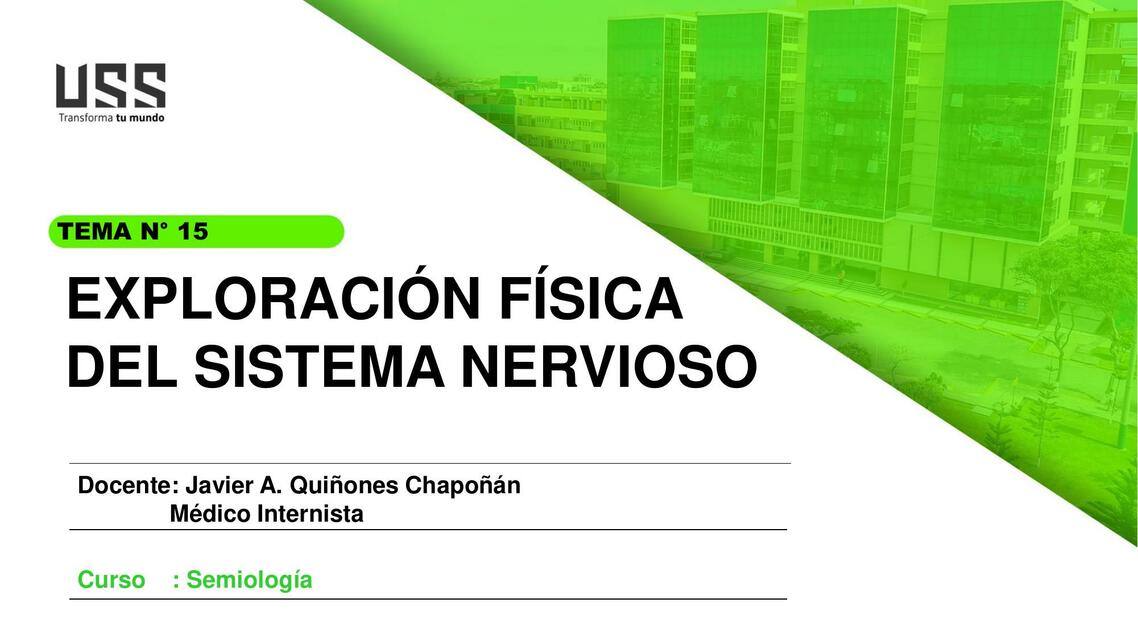 Exploración física del sistema nervioso