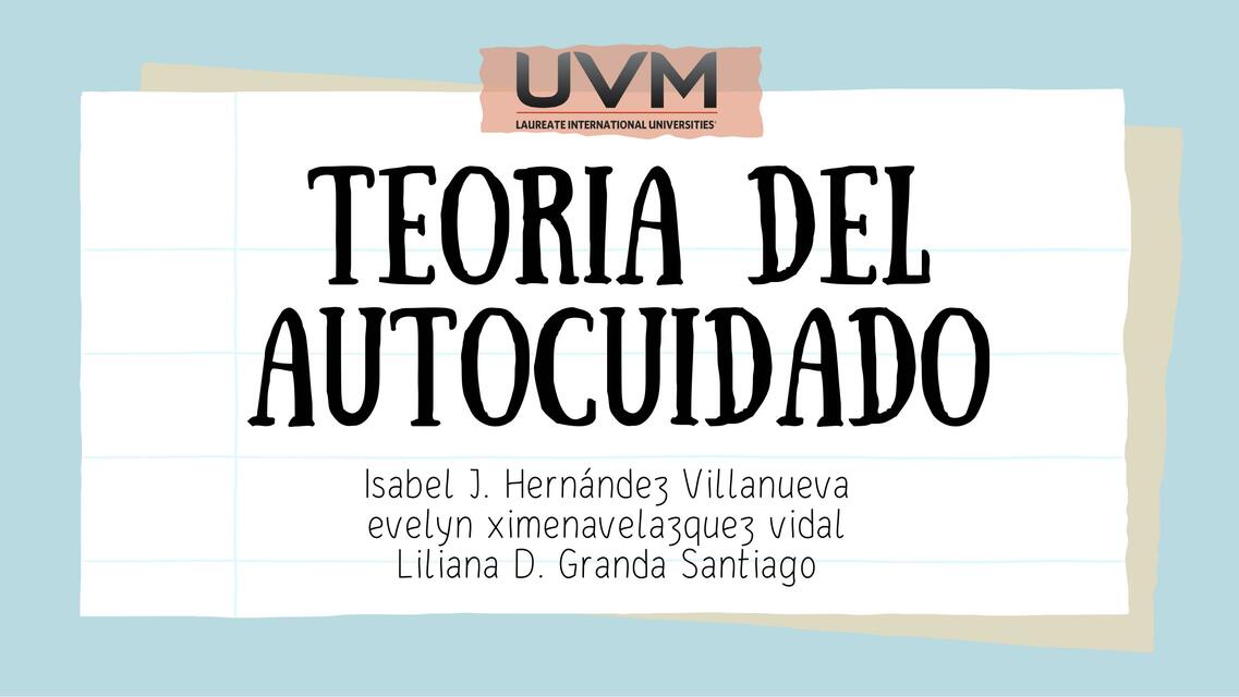 Teoría del autocuidado