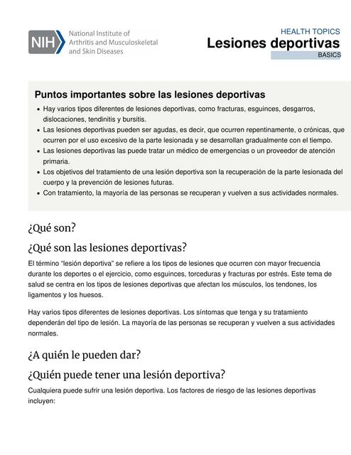 Lesiones deportivas