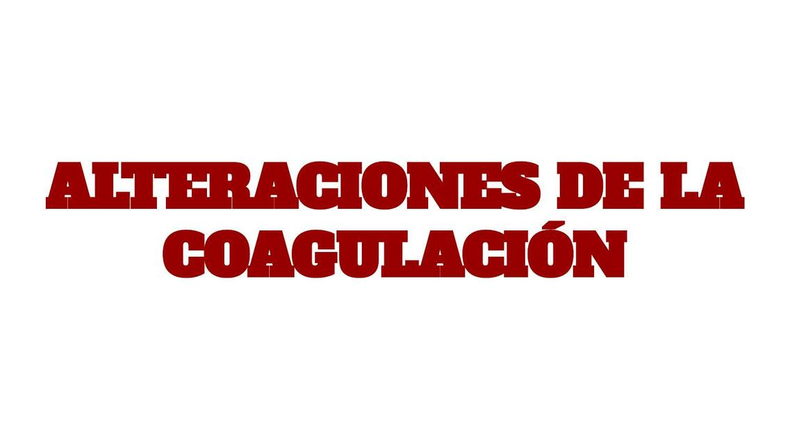 Transtornos de coagulación