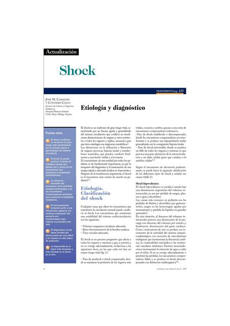 Artículo sobre tipos de shock