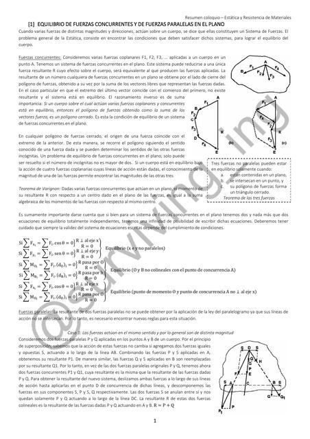 Estática y Resistencia de Materiales