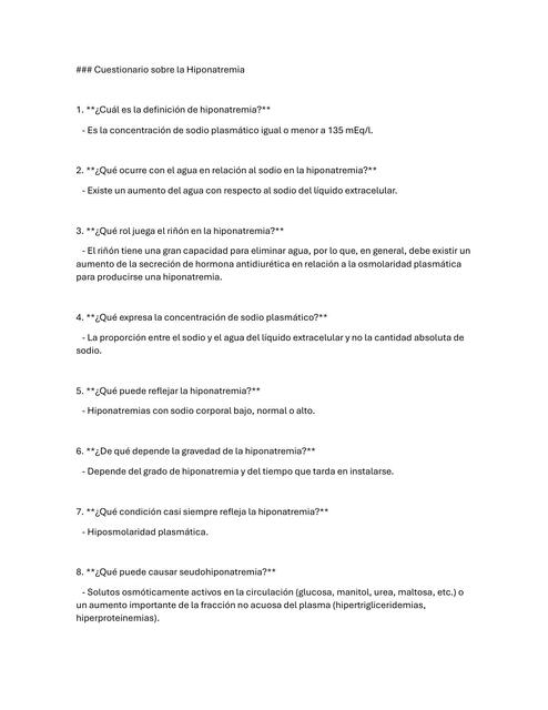 hiponatremia