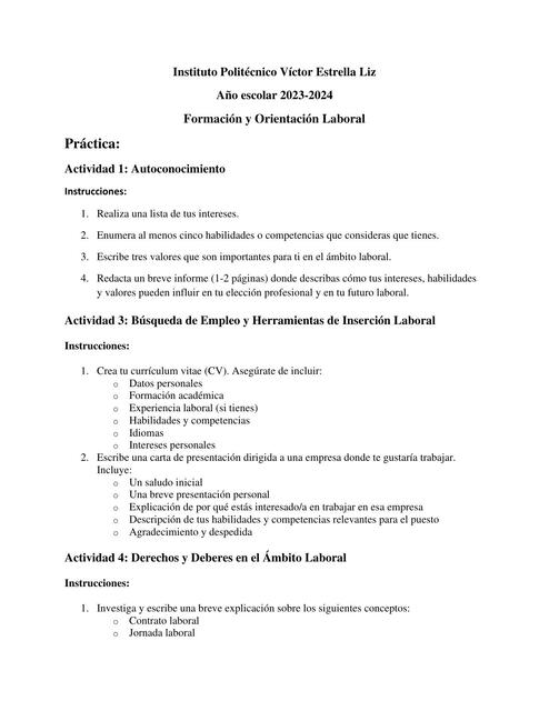 Formación y Orientación Laboral