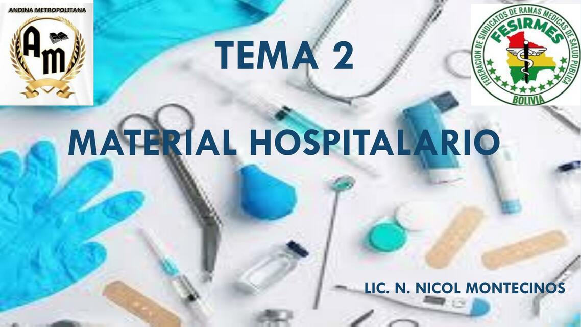 TEMA 2 material hospitalario