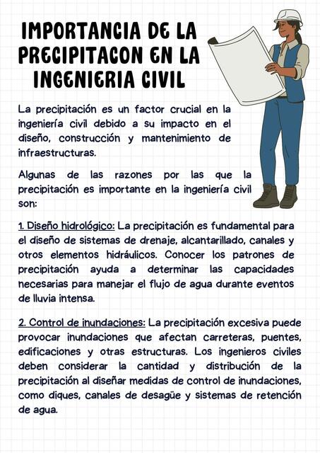 importancia de la precipitación en la ingeniería civil