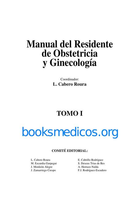 Manual del Residente de Obstetricia y Ginecologia