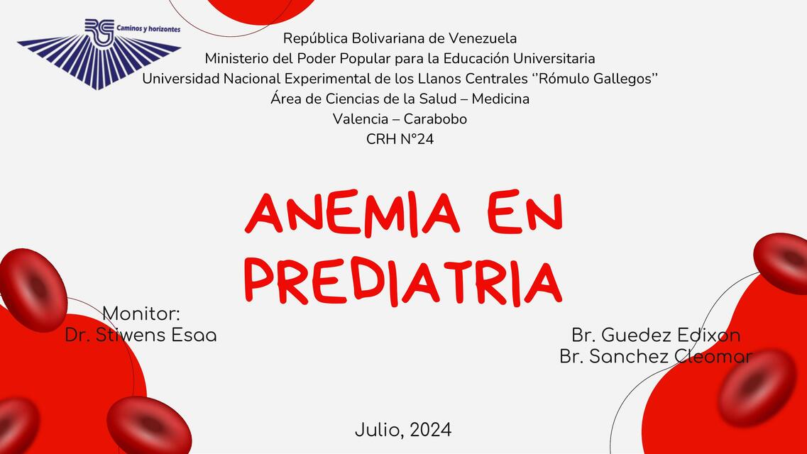 ANEMIA EN PEDIATRIA