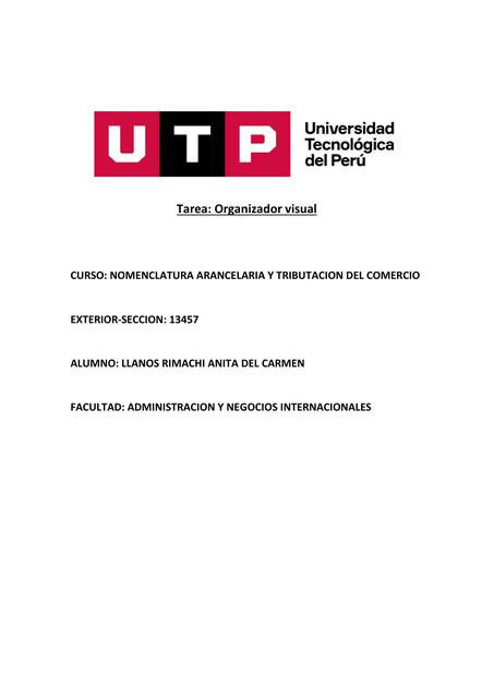 Nomenclatura arancelaria y tributación del comercio 