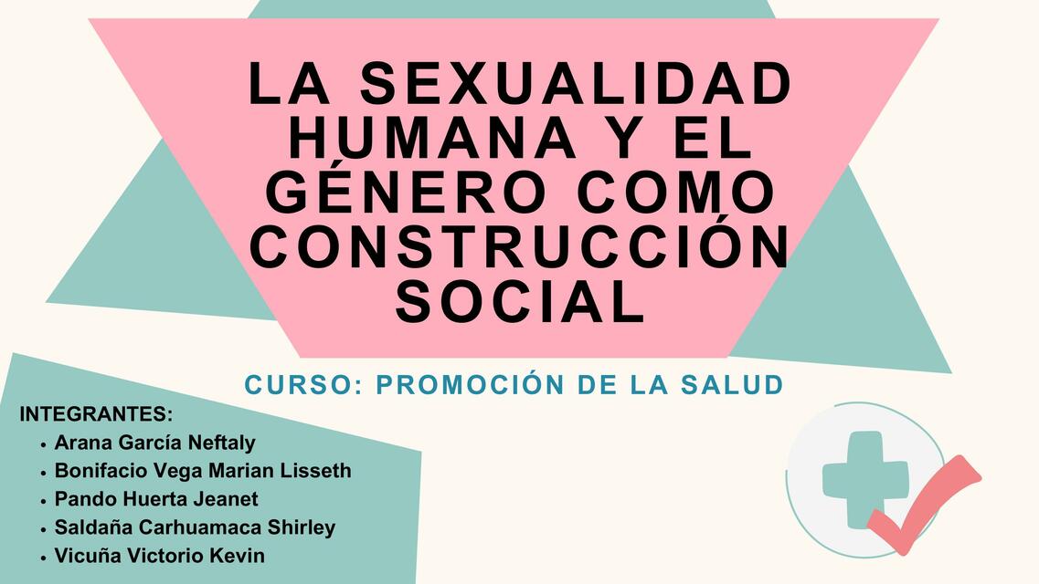 La sexualidad humana y el género como construcción