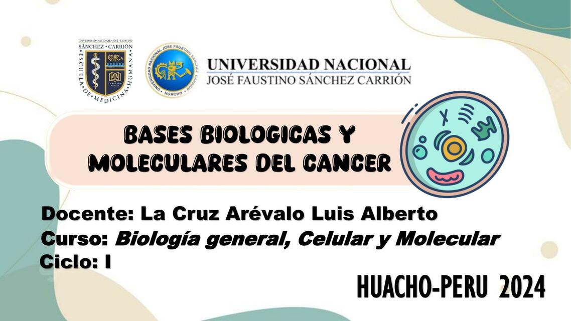 BASES MOLECULARES DEL CANCER