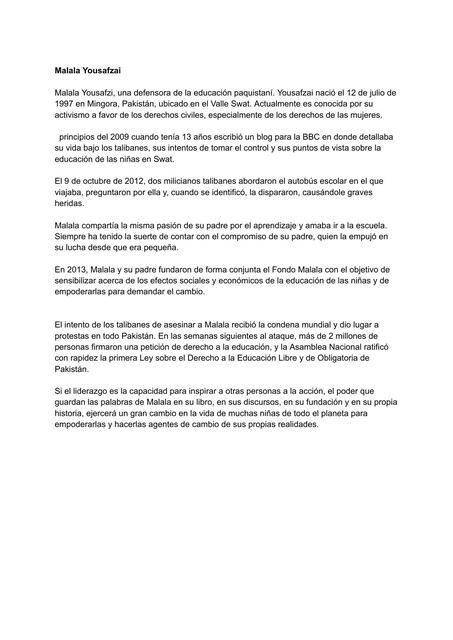 Malala Yousafzai Fabiola Udocz