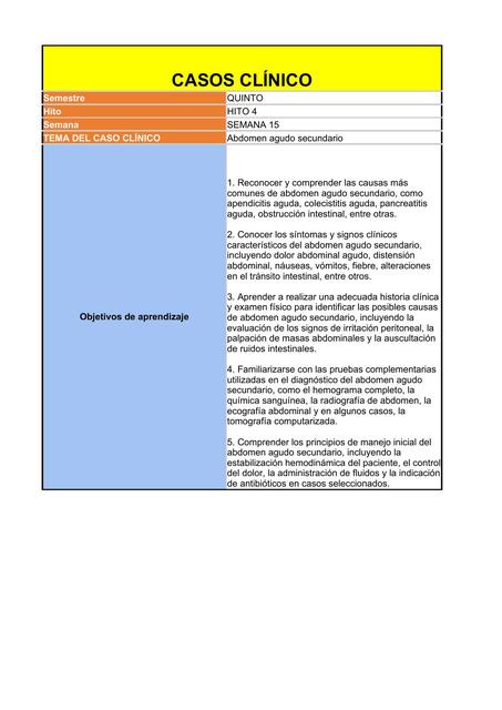 Abdomen agudo secundario