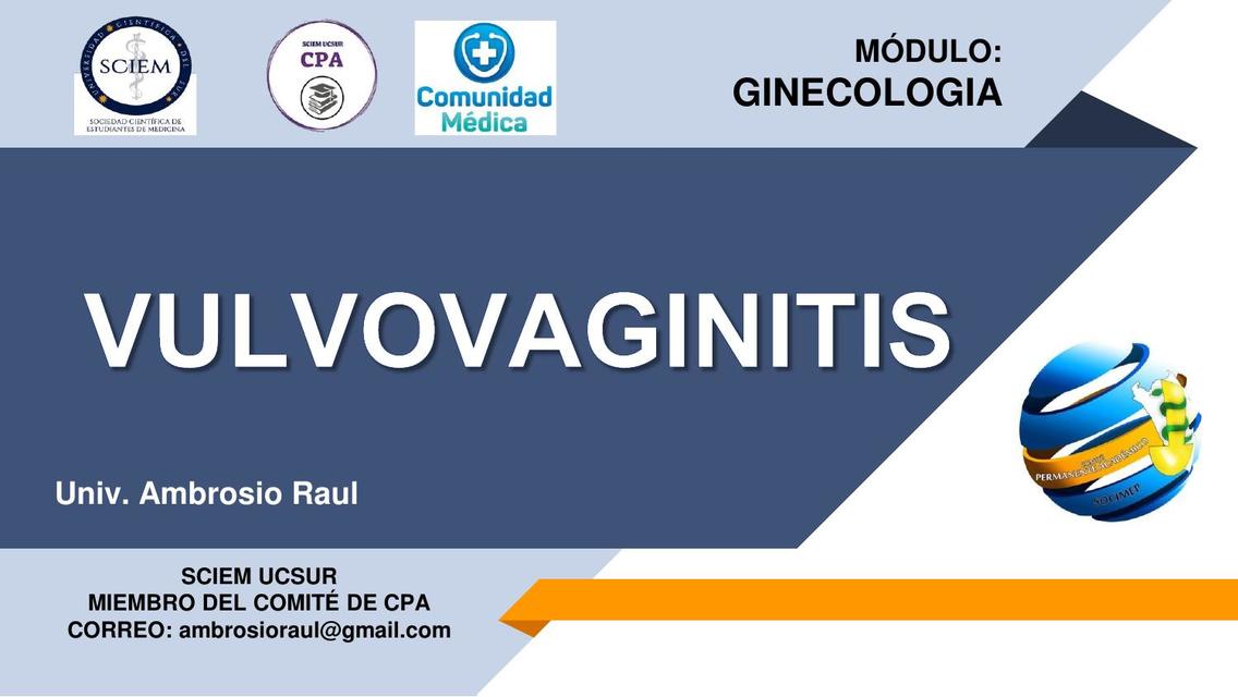 Vulvovaginitis - GINECOLOGIA RESUMEN