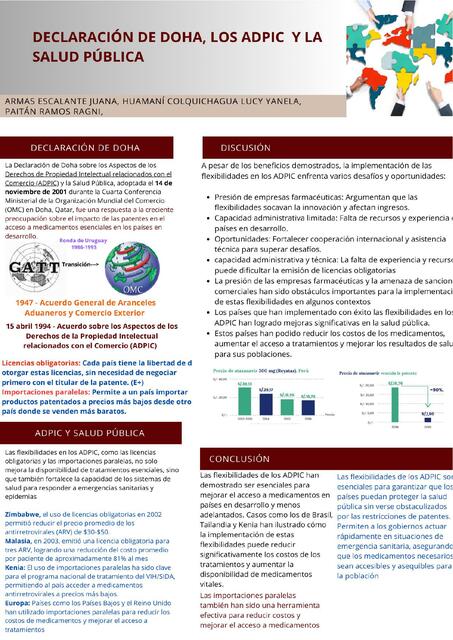 La declaración de DOHA los ADPIC y la sal