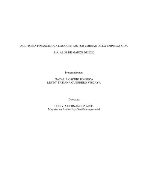 auditoría financiera cuentas