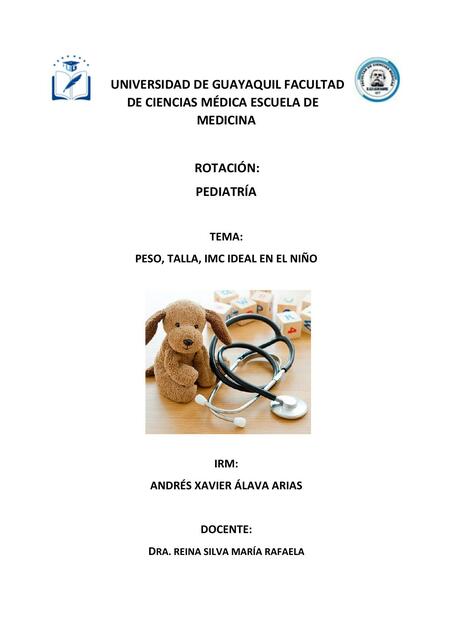 casos clínicos de pediatría para identificar peso ideal