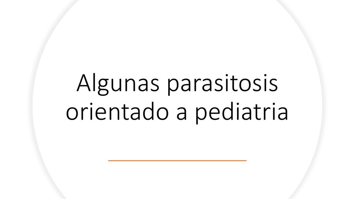 pediatria parasitosis