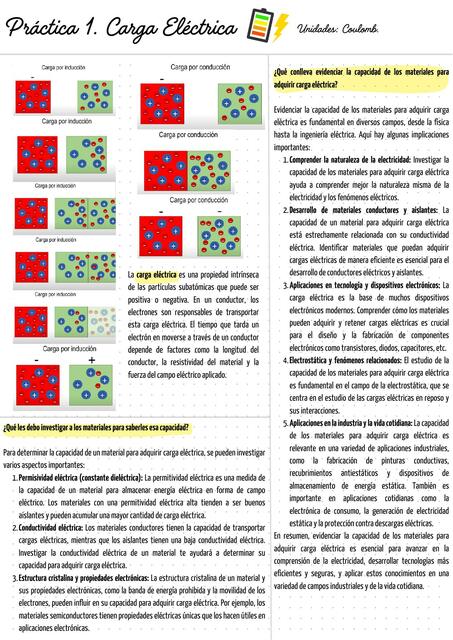 Práctica de Laboratorio - Carga Eléctrica