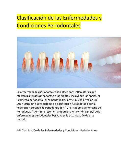 Clasificación de las Enfermedades y Condiciones Pe