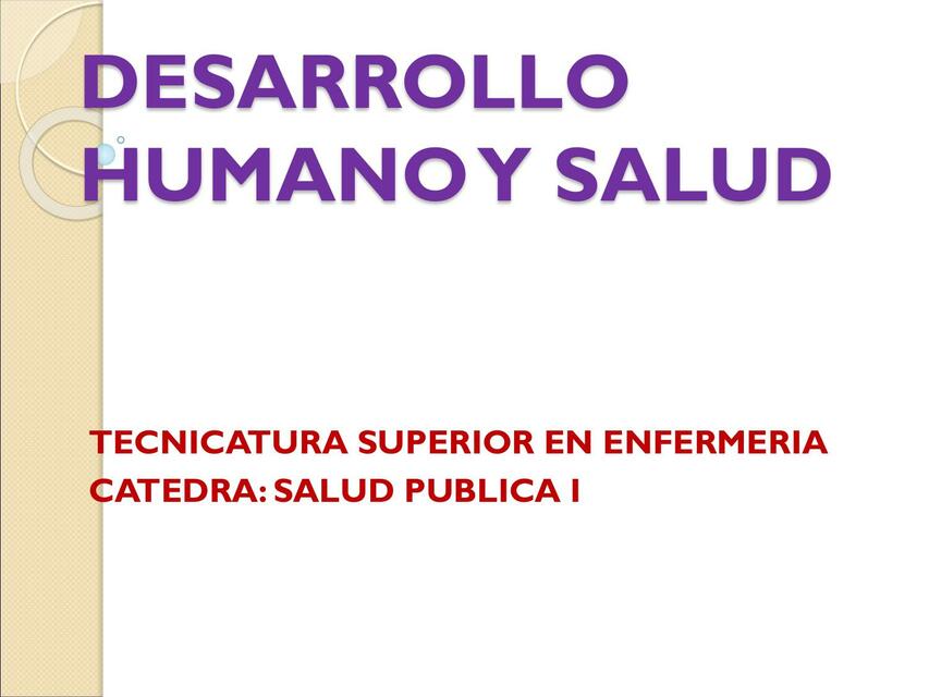 ENFERMERIA DESARROLLO HUMANO Y SALUD | Len | uDocz