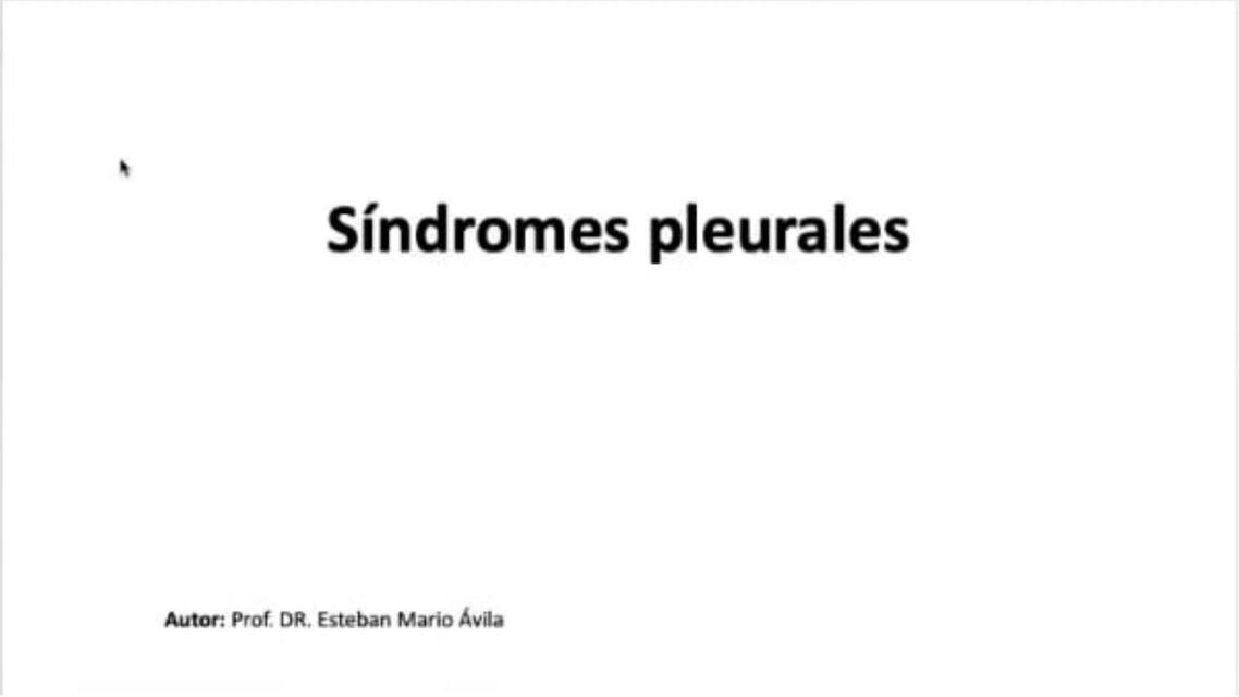 Sindromes pleurales