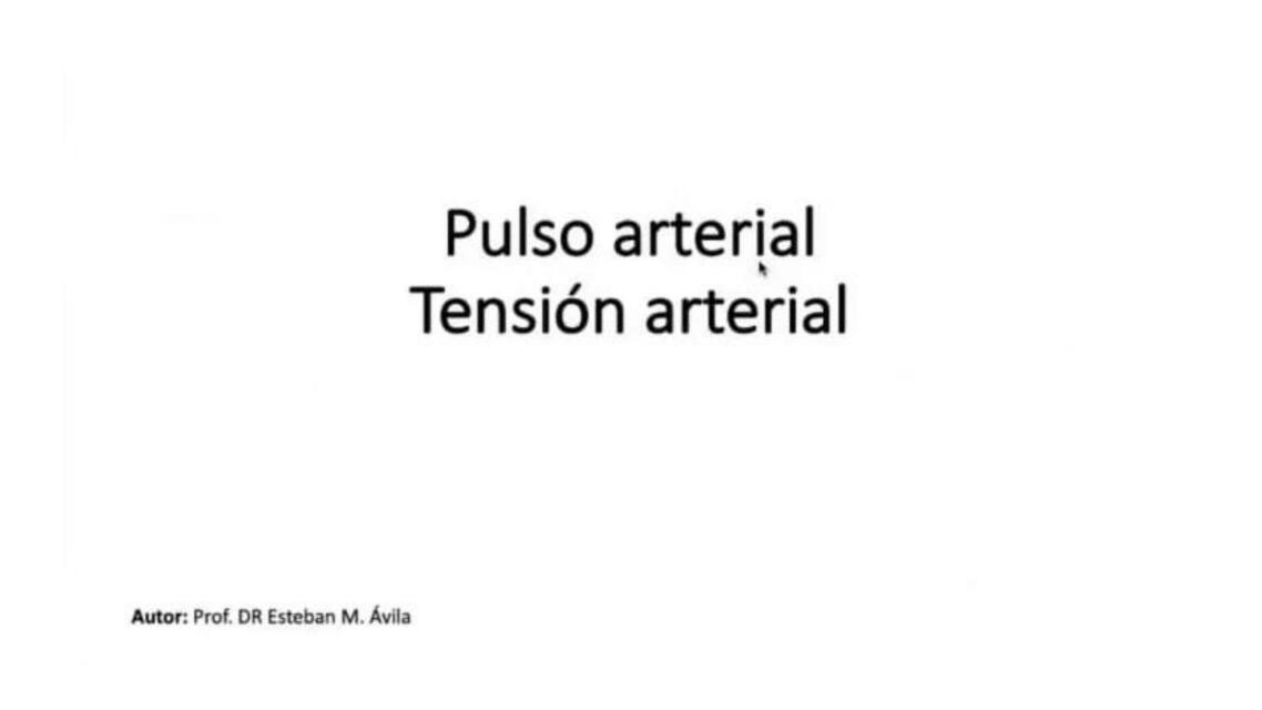 Pulso arterial tensión arterial 