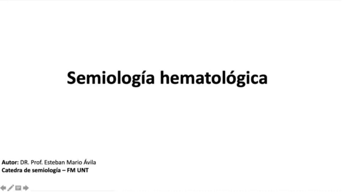 Semiología hematológica