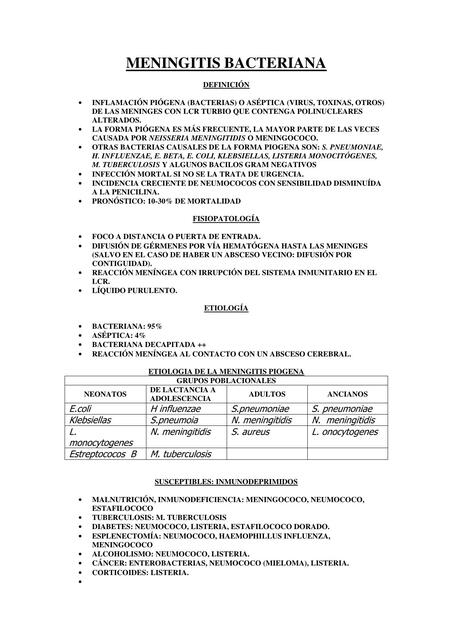 MENINGITIS BACTERIANA