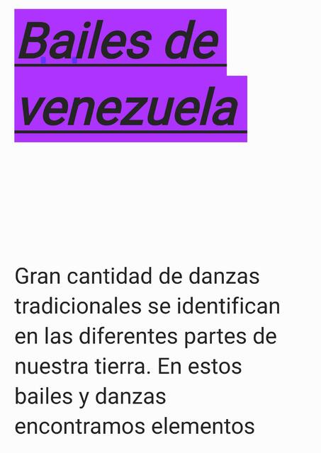 Bailes de venezuela