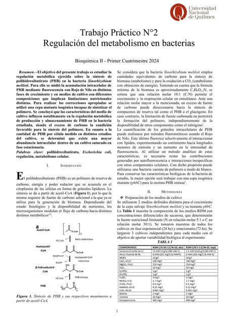 TP Regulación Metabólica