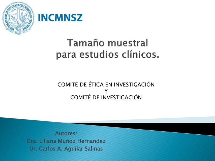 Tamaño muestral para estudios clínicos 