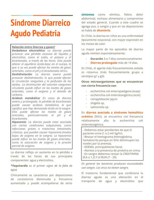 Síndrome Diarreico Agudo Pediatria