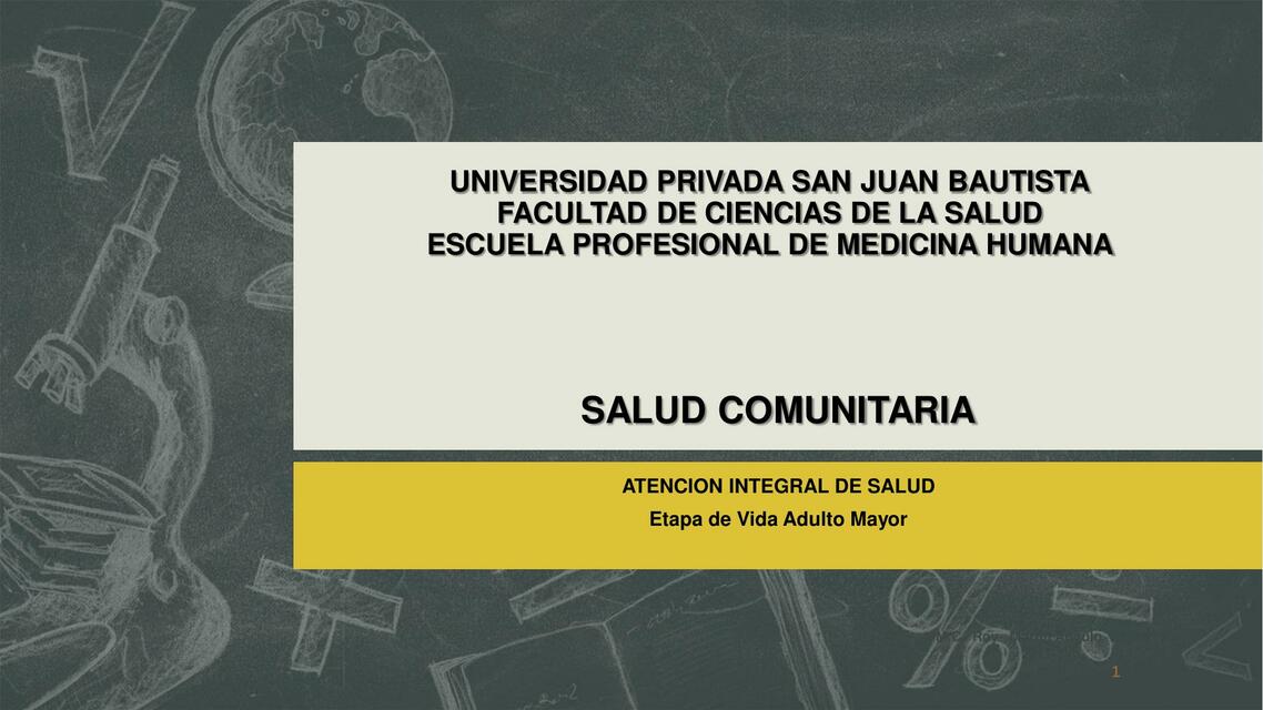 Atencion Integral de Salud del Adulto Mayor