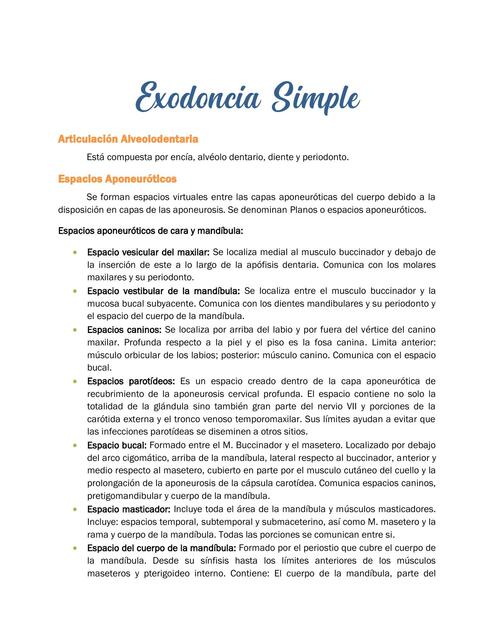 Exodoncia Simple