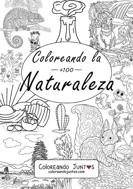 20 libro para colorear de la naturaleza