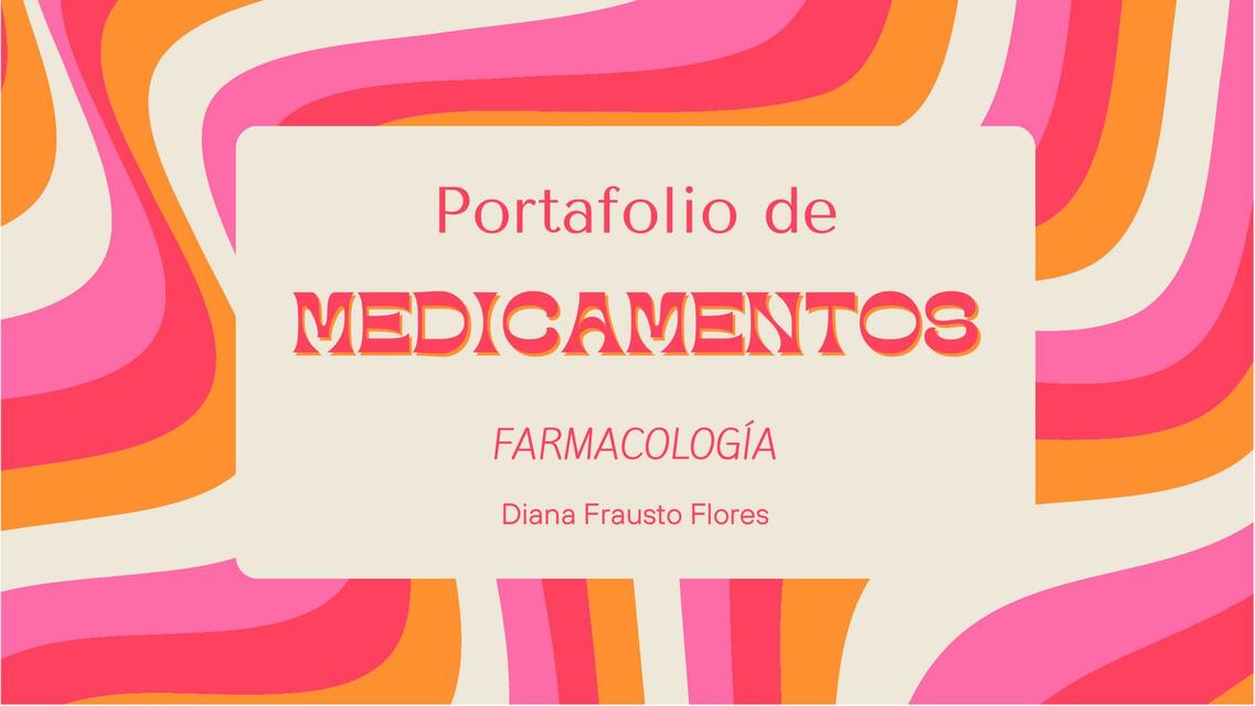 PORTAFOLIO DE MEDICAMENTOS