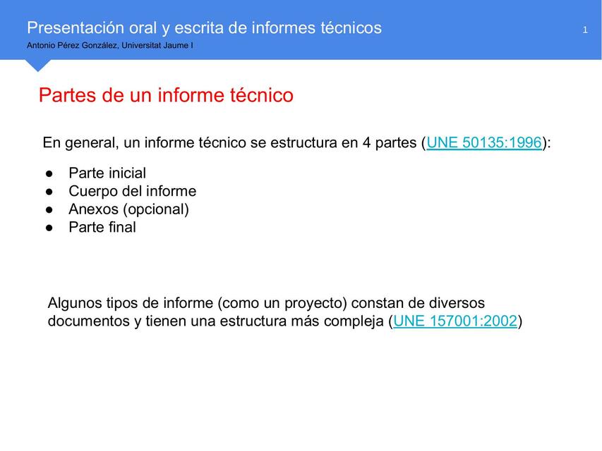 Partes del informe | Paola | uDocz