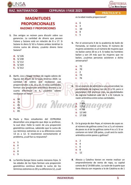 Magnitudes proporcionales 