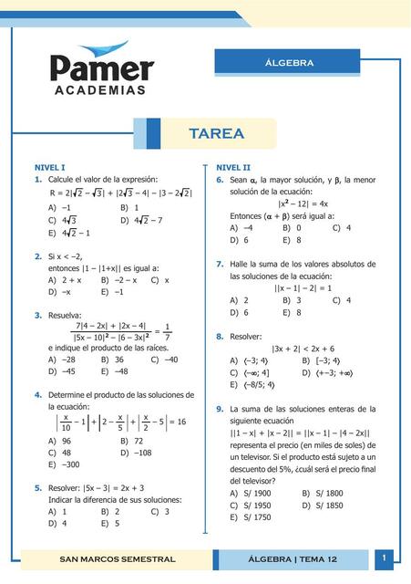 ÁLGEBRA S12T