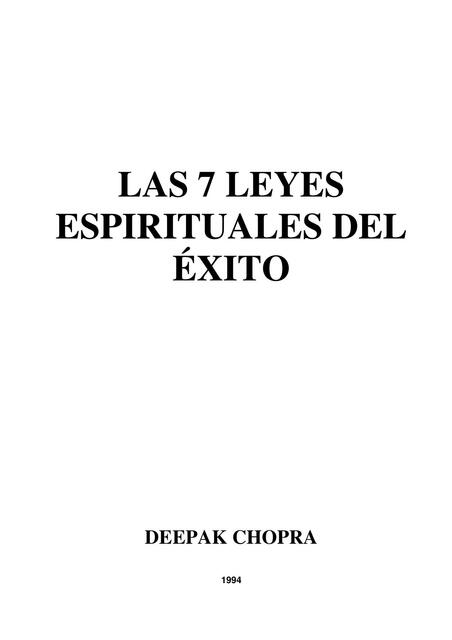 Las 7 Leyes Espirituales del Exito