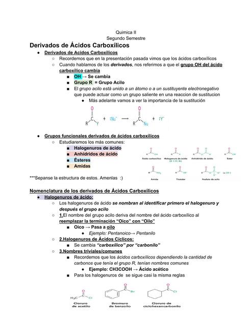 Derivados de Ácidos Carboxílicos