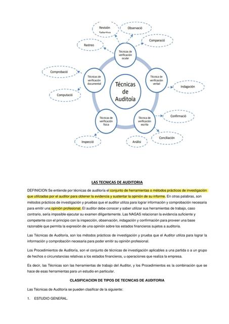 Tecnicas De Auditoria Jeancarlo M Udocz