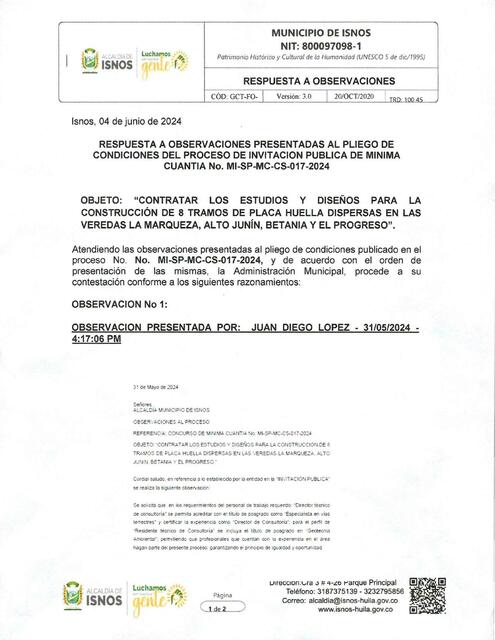 7 RESPUESTA DE OBSERVACIONES MI SP MC CS 017