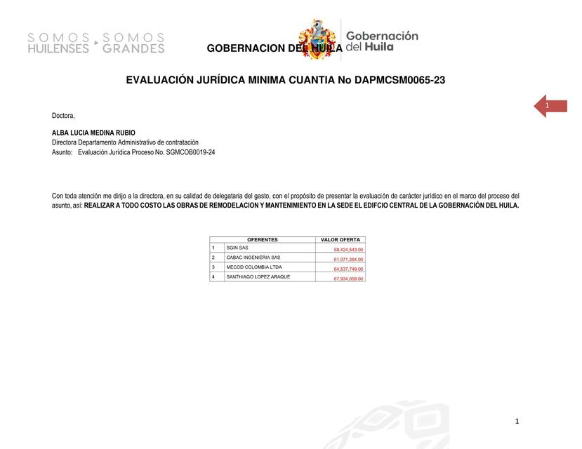 informe evaluacion JURIDICA FINAL SEPTIMO PISO