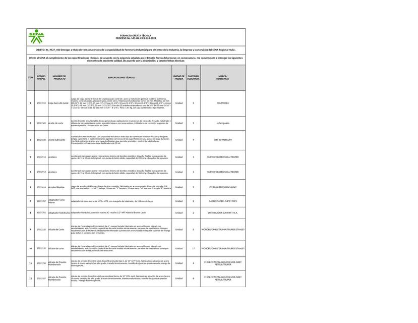 12 FORMATO No 10 Oferta Técnica 1